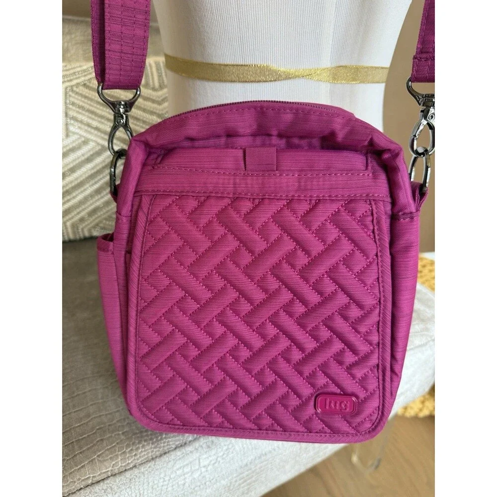 LUG Flapper SE Convertible Crossbody Bag Brushed Fuchia Travel Lightwight Purse